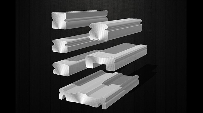 Slider linear, garis berbentuk khas